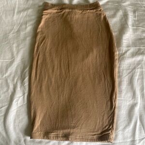 Oh Polly beige spandex high waisted skirt size 4